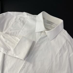 Suitsupply Tuxedo Shirt Mens 46 18 White Bib French Cuff Egyptian Cotton Formal